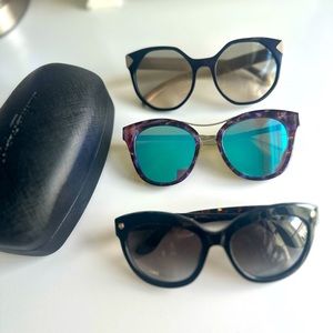 Bundle of 3 sunglasses Prada, Guess and Salvatore Ferragamo